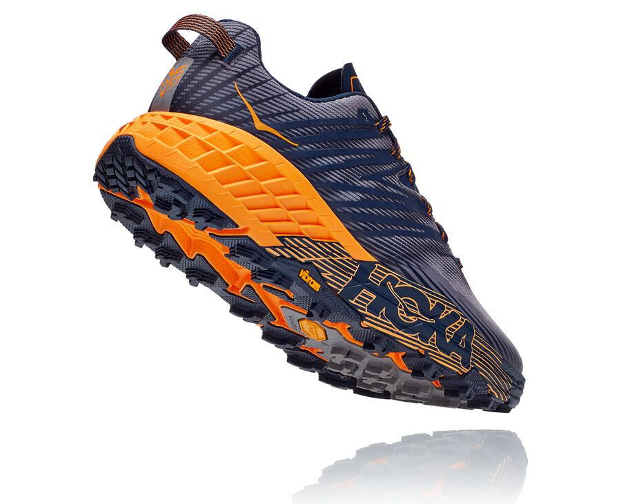 Hoka One One Spor Ayakkabı Erkek Mavi/Turuncu - Speedgoat 4 - OM8947605